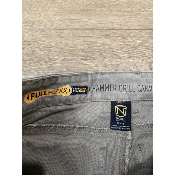Men's NOBLE OUTFITTERS Tan Full Flexx Hammer Drill Canvas Work Pants 32x32 - Picture 4 of 6